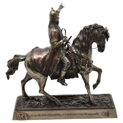 Veronese Design Fatih Sultan Mehmet Bronz Atlı Heykel 29 cm