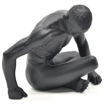 Veronese Design Naked Man Figurine Black 13.5 cm