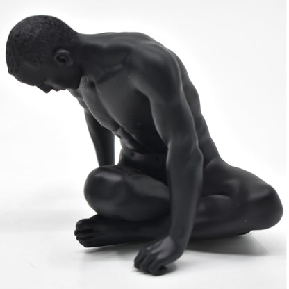 Veronese Design Naked Man Figurine Black 13.5 cm