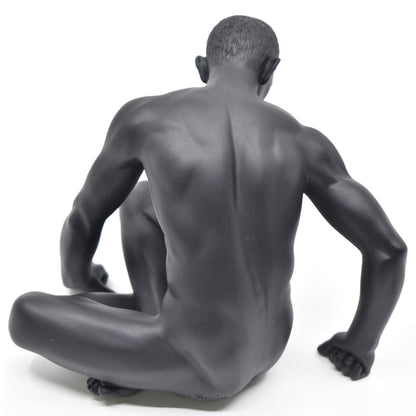 Veronese Design Naked Man Figurine Black 13.5 cm
