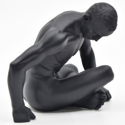 Veronese Design Naked Man Figurine Black 13.5 cm