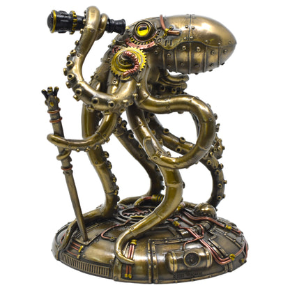 Steampunk Denizci Ahtapot Dekoratif Heykel – Soğuk Döküm Reçine