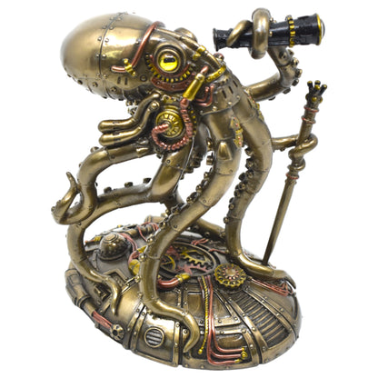 Steampunk Denizci Ahtapot Dekoratif Heykel – Soğuk Döküm Reçine