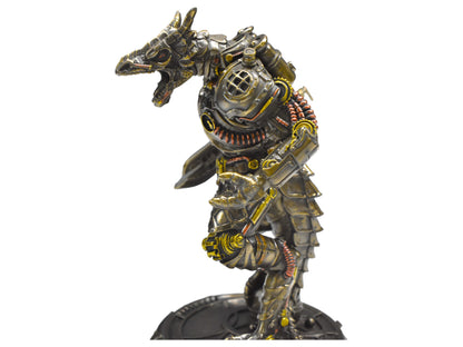 Steampunk Ejderha Golem Dekoratif Heykel | Soğuk Döküm Reçine El Boyaması 18,5 cm