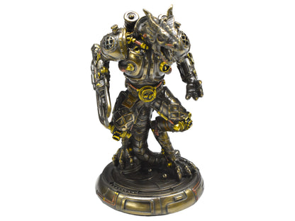 Steampunk Ejderha Golem Dekoratif Heykel | Soğuk Döküm Reçine El Boyaması 18,5 cm