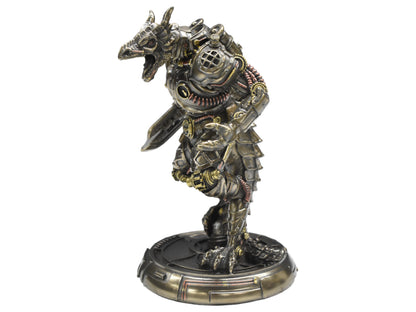 Steampunk Ejderha Golem Dekoratif Heykel | Soğuk Döküm Reçine El Boyaması 18,5 cm
