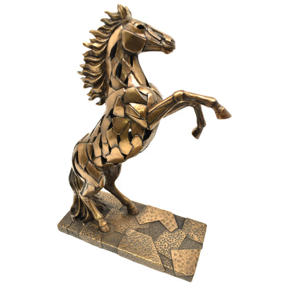 Veronese Design Light-Up Horse Figurine Bronze-Look Decorative Statue 28.5 cm