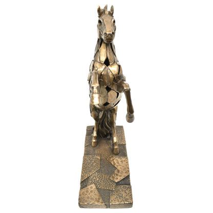 Veronese Design Light-Up Horse Figurine Bronze-Look Decorative Statue 28.5 cm