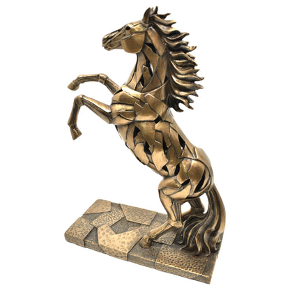 Veronese Design Light-Up Horse Figurine Bronze-Look Decorative Statue 28.5 cm