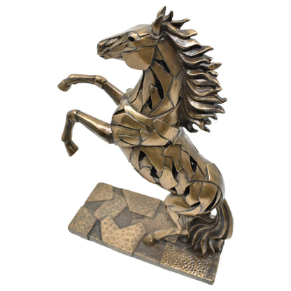 Veronese Design Light-Up Horse Figurine Bronze-Look Decorative Statue 28.5 cm