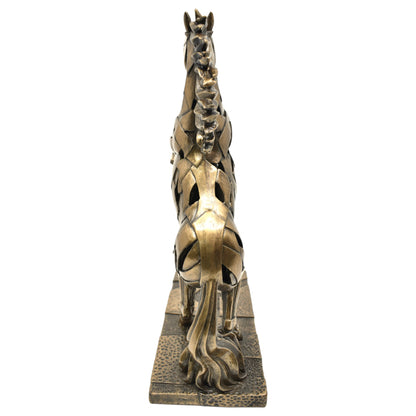 Veronese Design Light-Up Horse Figurine Bronze-Look Decorative Statue 28.5 cm