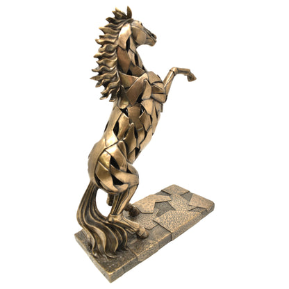 Veronese Design Light-Up Horse Figurine Bronze-Look Decorative Statue 28.5 cm