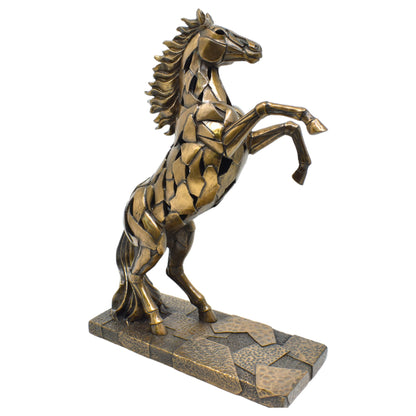 Veronese Design Light-Up Horse Figurine Bronze-Look Decorative Statue 28.5 cm