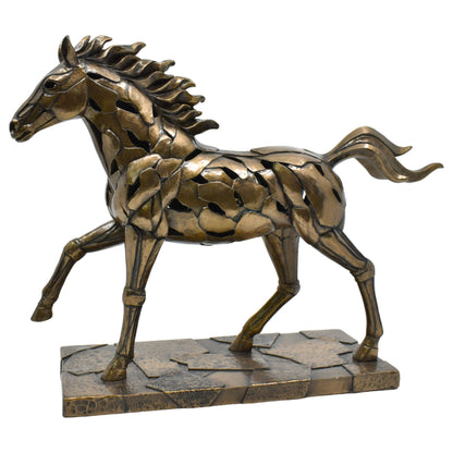 Veronese Design Illuminated Horse Figurine Bronze Look Decorative Sculpture 30.5 cm