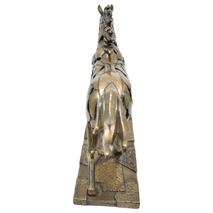 Veronese Design Illuminated Horse Figurine Bronze Look Decorative Sculpture 30.5 cm