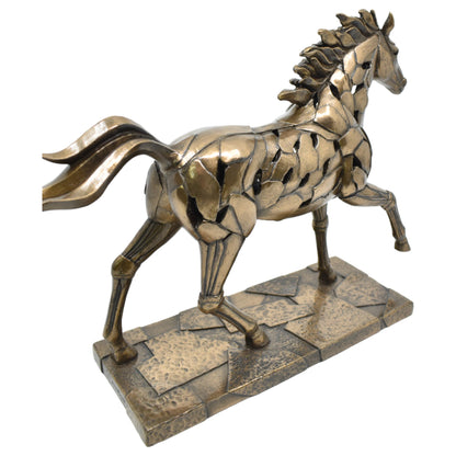 Veronese Design Illuminated Horse Figurine Bronze Look Decorative Sculpture 30.5 cm