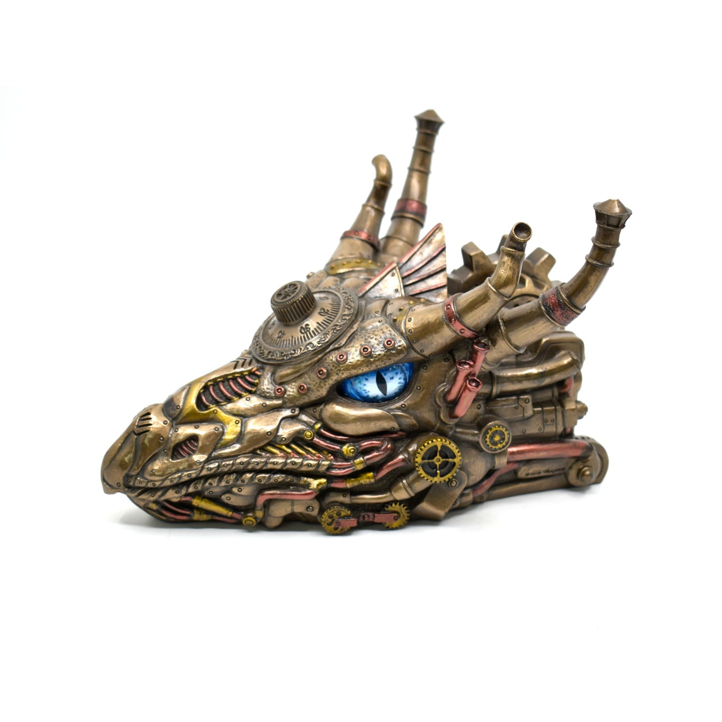Steampunk Ejderha Kutu | Mekanik Ejderha Dekoratif Saklama Kutusu 23,3 cm