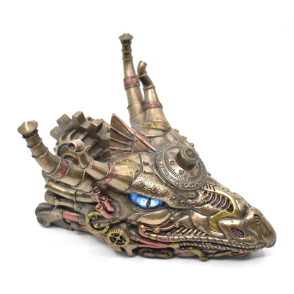 Steampunk Ejderha Kutu | Mekanik Ejderha Dekoratif Saklama Kutusu 23,3 cm