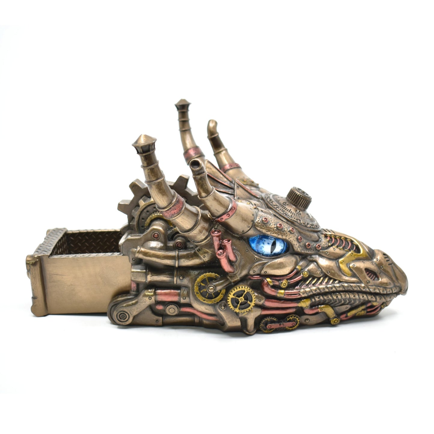 Steampunk Ejderha Kutu | Mekanik Ejderha Dekoratif Saklama Kutusu 23,3 cm