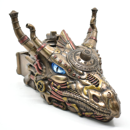 Steampunk Ejderha Kutu | Mekanik Ejderha Dekoratif Saklama Kutusu 23,3 cm