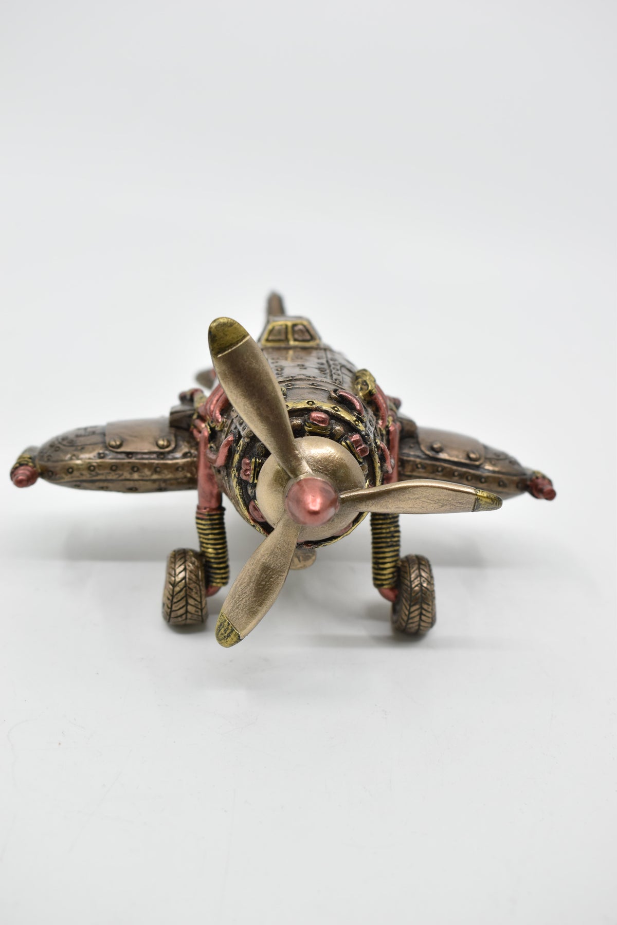 Steampunk Uçak Dekoratif Heykel | Retro Fütüristik Koleksiyon Figürü 18 cm