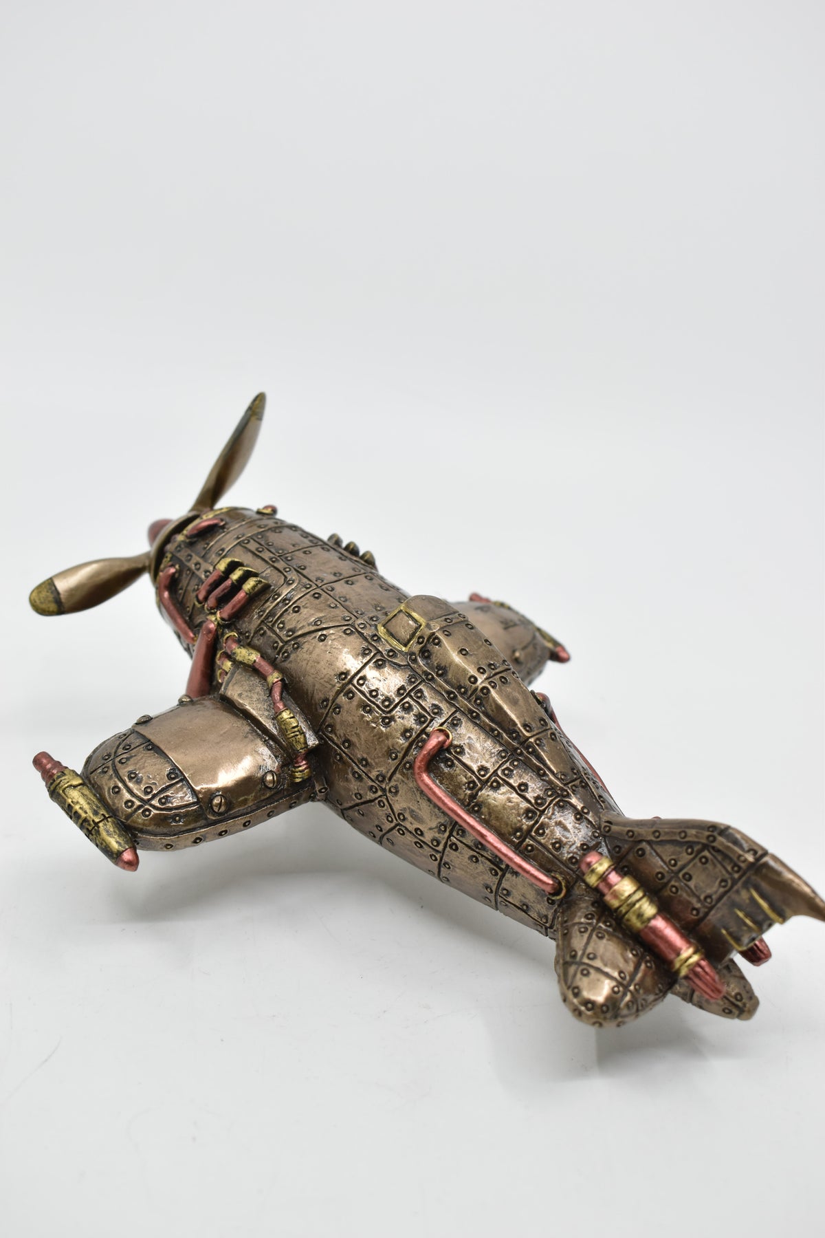 Steampunk Uçak Dekoratif Heykel | Retro Fütüristik Koleksiyon Figürü 18 cm