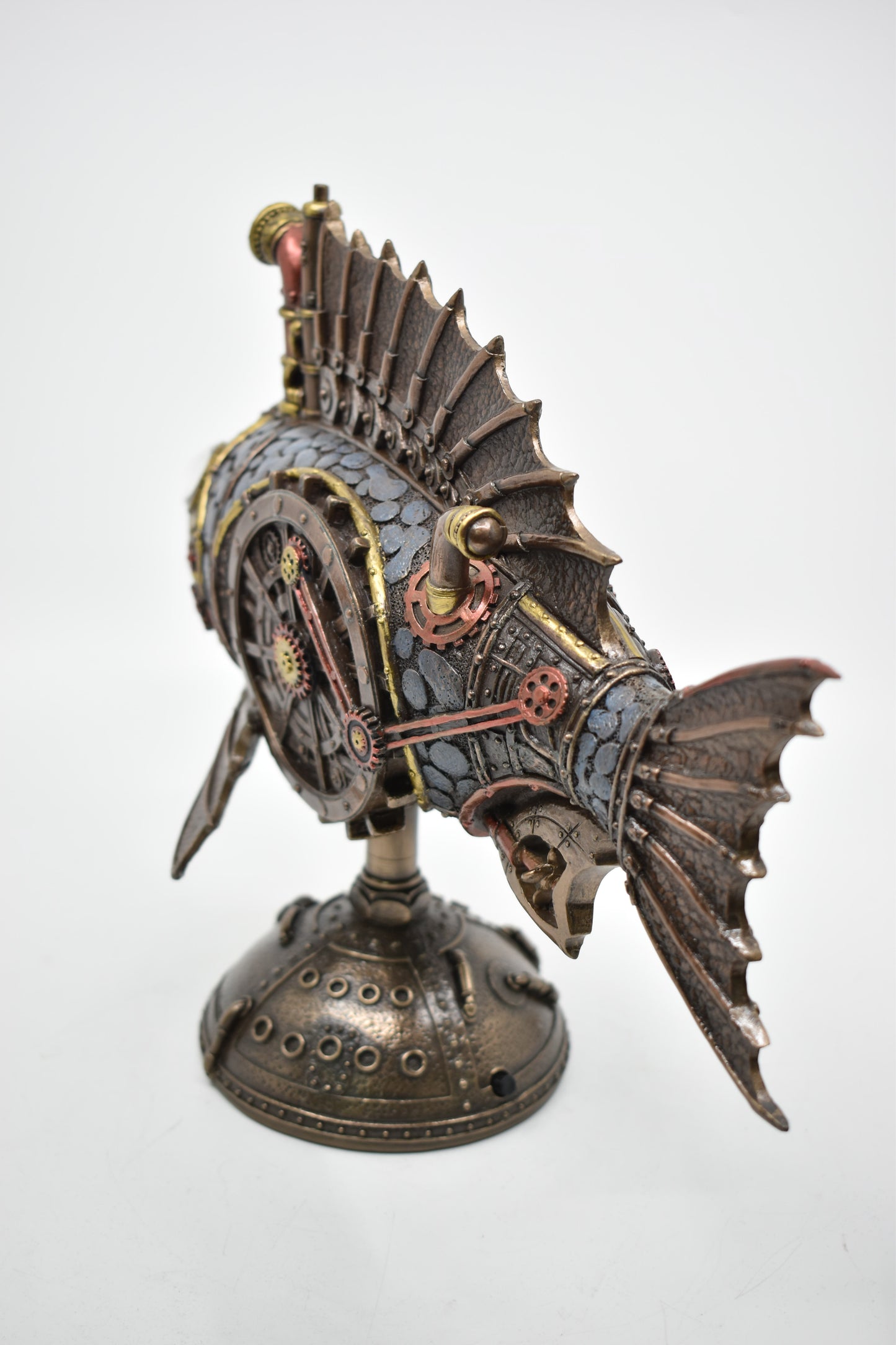 Steampunk Balık Dekoratif Heykel | Mekanik Denizcilik Koleksiyon Figürü 31 cm