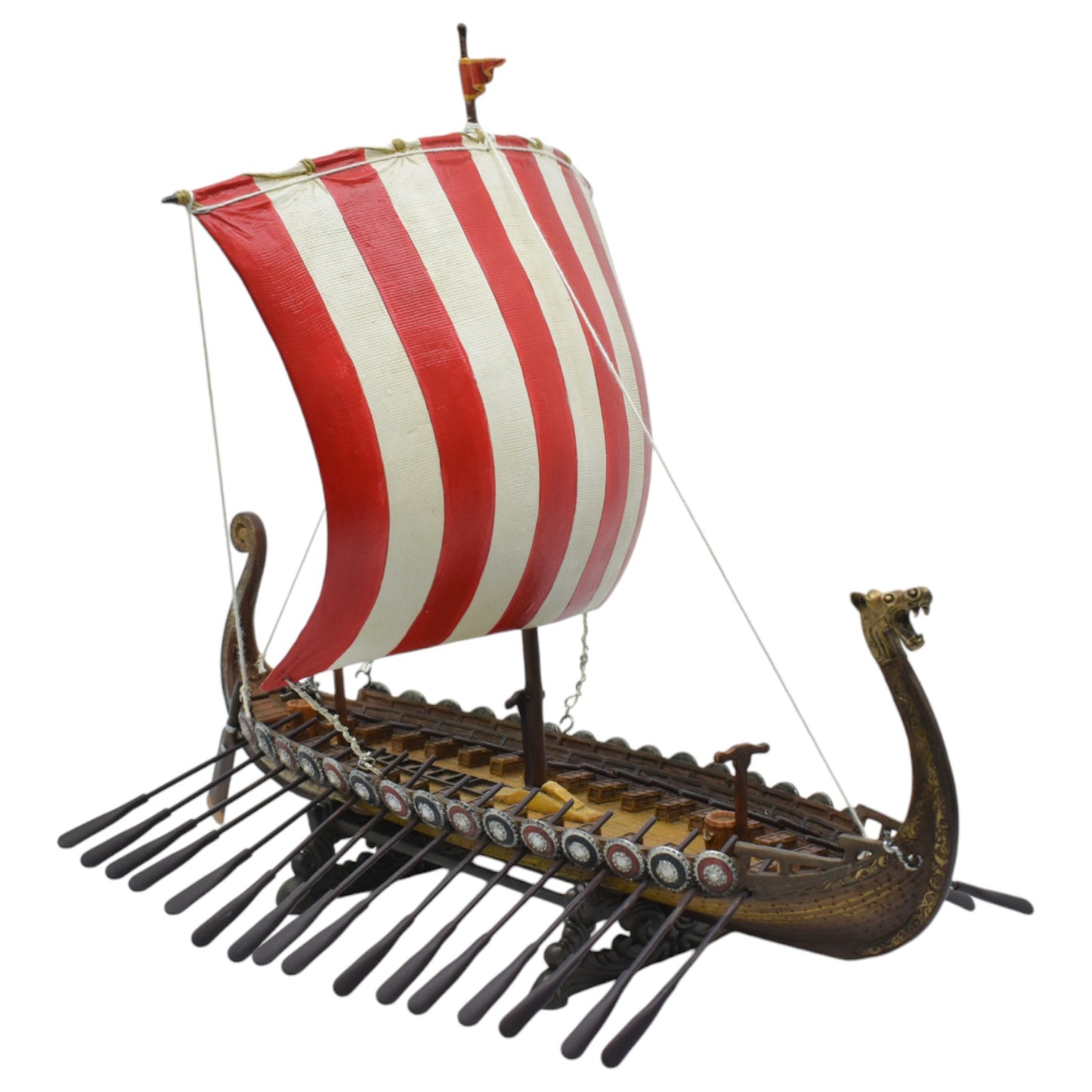 Viking Uzun Gemisi Dekoratif Heykel | İskandinav Drakkar Modeli 33 cm