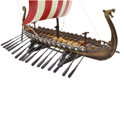 Viking Uzun Gemisi Dekoratif Heykel | İskandinav Drakkar Modeli 33 cm