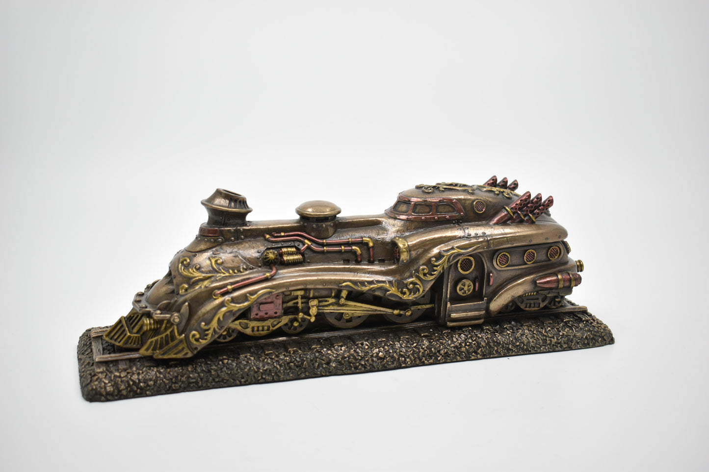 Steampunk Tren Dekoratif Heykel | Retro Lokomotif Koleksiyon Figürü 28,5 cm