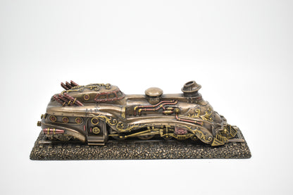 Steampunk Tren Dekoratif Heykel | Retro Lokomotif Koleksiyon Figürü 28,5 cm