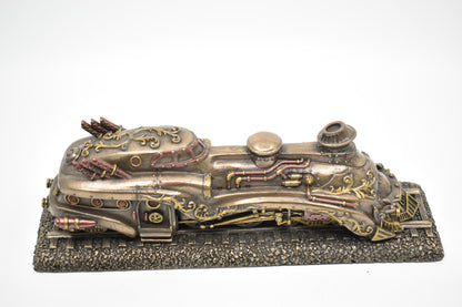 Steampunk Tren Dekoratif Heykel | Retro Lokomotif Koleksiyon Figürü 28,5 cm