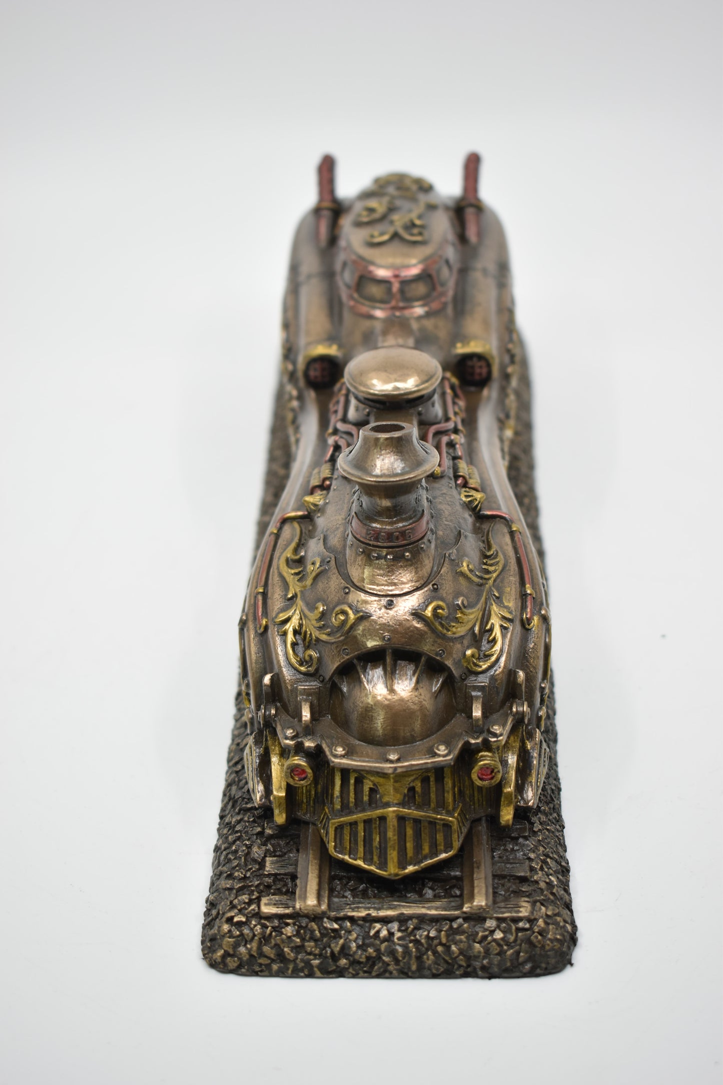 Steampunk Tren Dekoratif Heykel | Retro Lokomotif Koleksiyon Figürü 28,5 cm