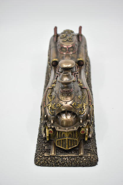 Steampunk Tren Dekoratif Heykel | Retro Lokomotif Koleksiyon Figürü 28,5 cm