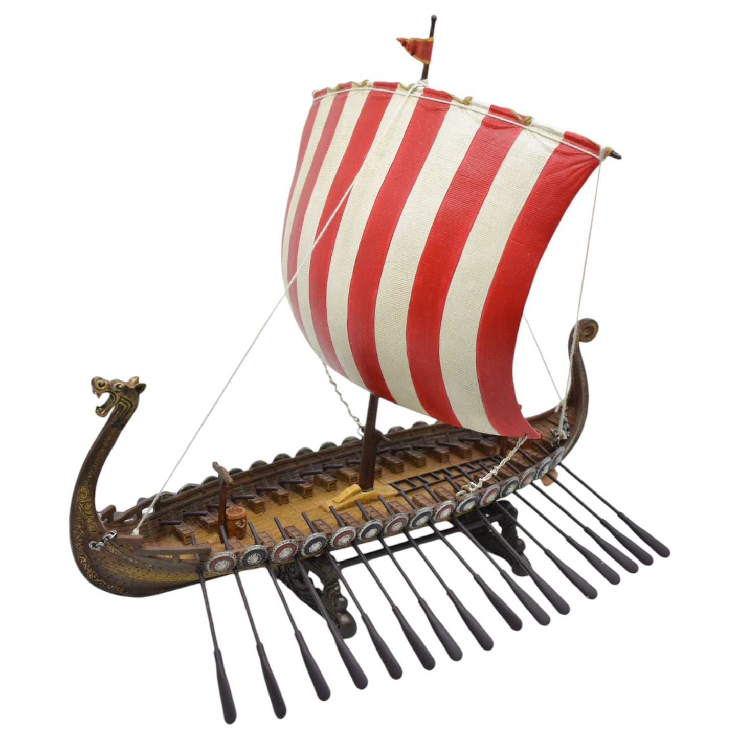 Viking Uzun Gemisi Dekoratif Heykel | İskandinav Drakkar Modeli 33 cm
