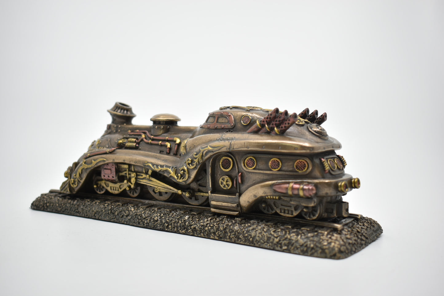 Steampunk Tren Dekoratif Heykel | Retro Lokomotif Koleksiyon Figürü 28,5 cm