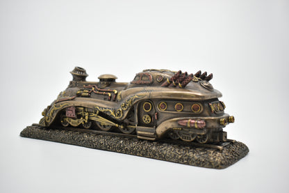 Steampunk Tren Dekoratif Heykel | Retro Lokomotif Koleksiyon Figürü 28,5 cm