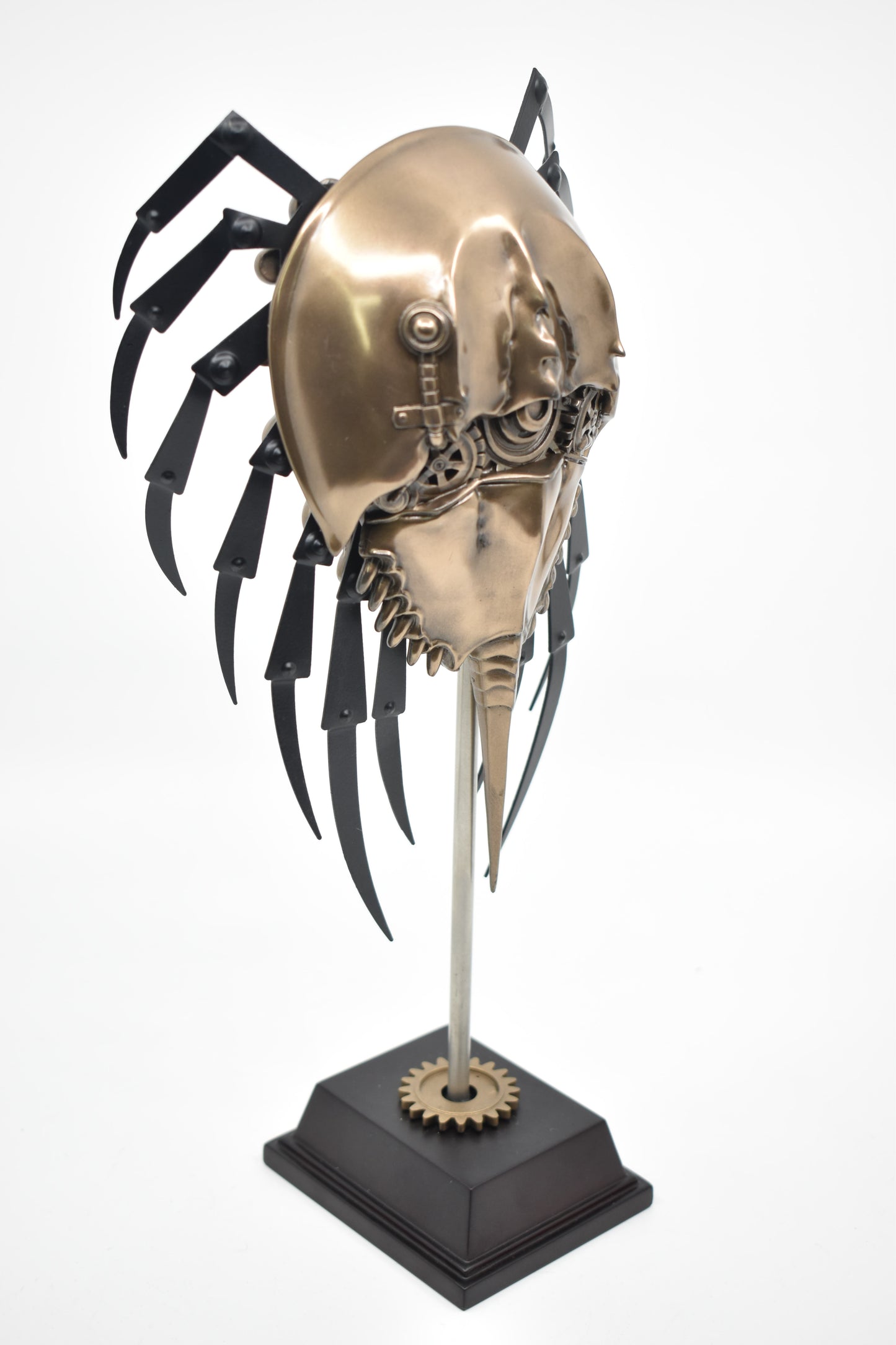 Steampunk At Nalı Yengeci Dekoratif Heykel | Mekanik Denizcilik Koleksiyon Figürü 29,5 cm