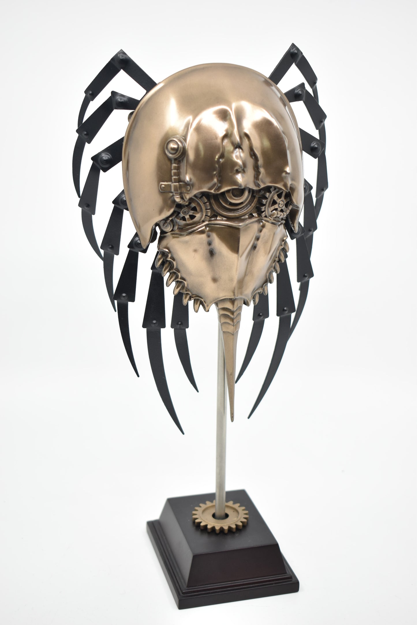 Steampunk At Nalı Yengeci Dekoratif Heykel | Mekanik Denizcilik Koleksiyon Figürü 29,5 cm