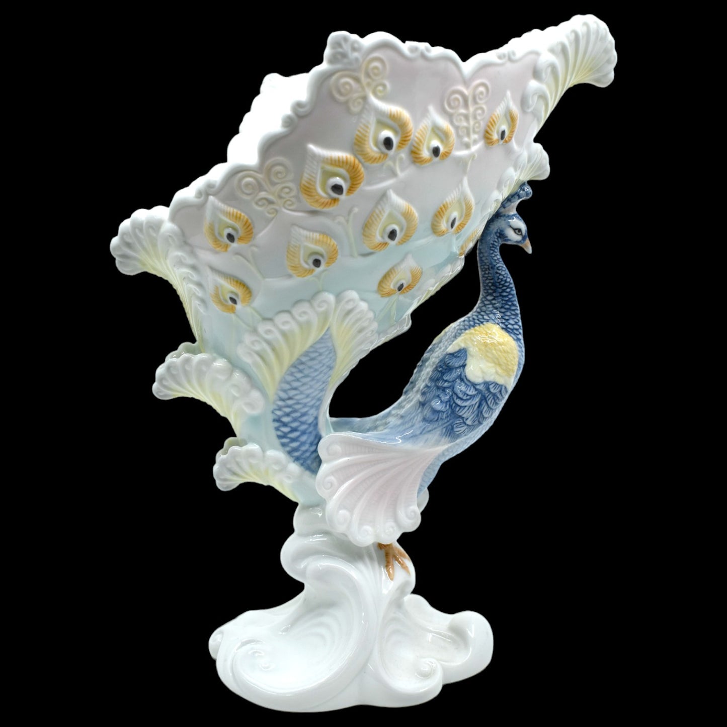 Tavus Kuşlu Dekoratif Kase | Zarif Kuş Figürlü Kase 27 cm