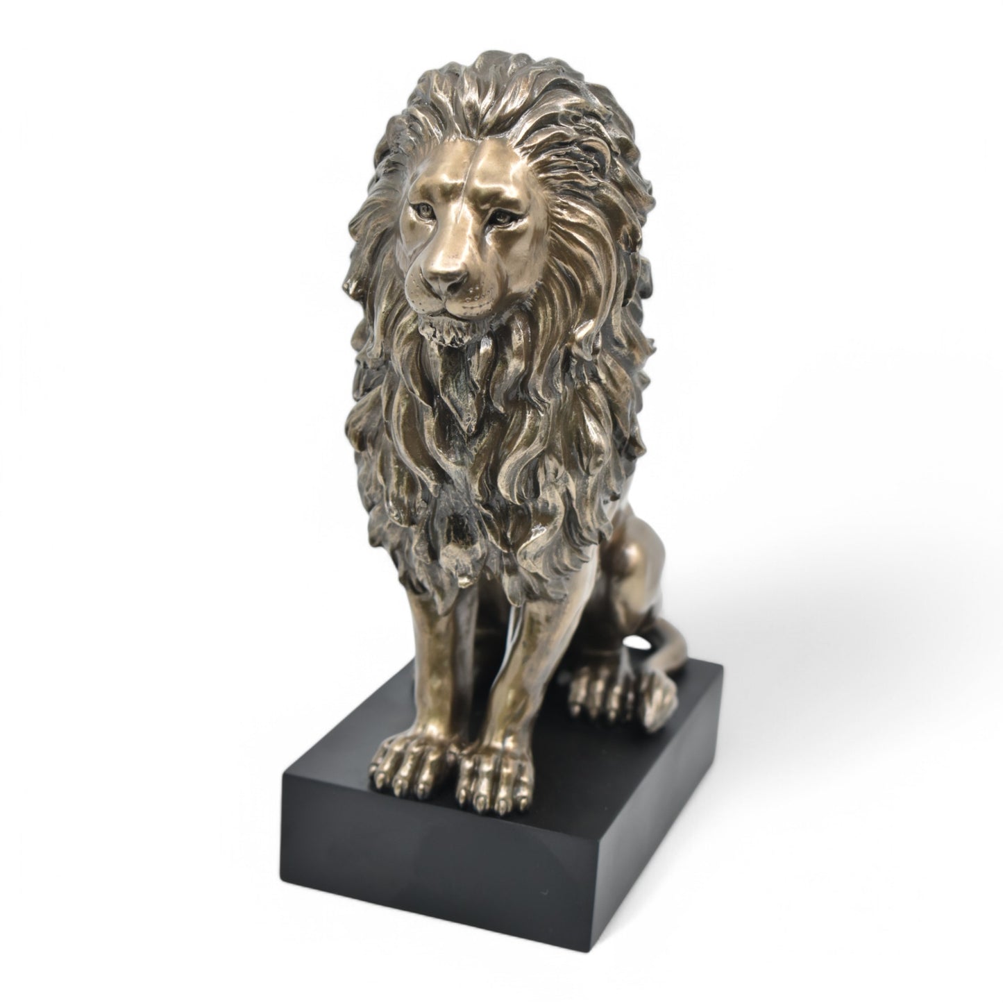Veronese Design Stand Üstünde Aslan Dekoratif Biblo 22,5 cm