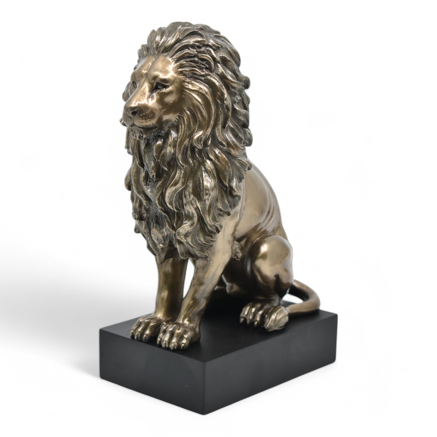Veronese Design Stand Üstünde Aslan Dekoratif Biblo 22,5 cm