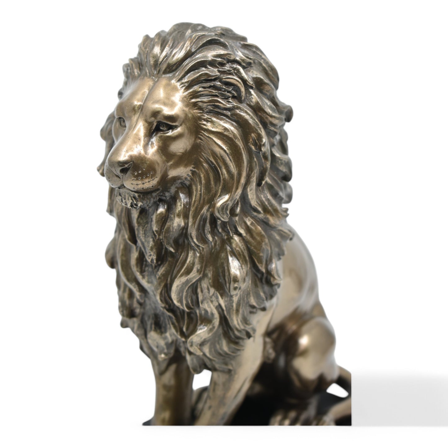 Veronese Design Stand Üstünde Aslan Dekoratif Biblo 22,5 cm