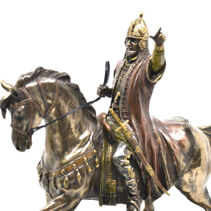 Veronese Design Fatih Sultan Mehmet Bronz Atlı Heykel 29 cm