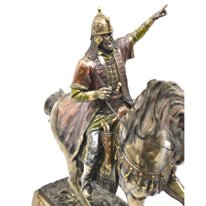 Veronese Design Fatih Sultan Mehmet Bronz Atlı Heykel 29 cm