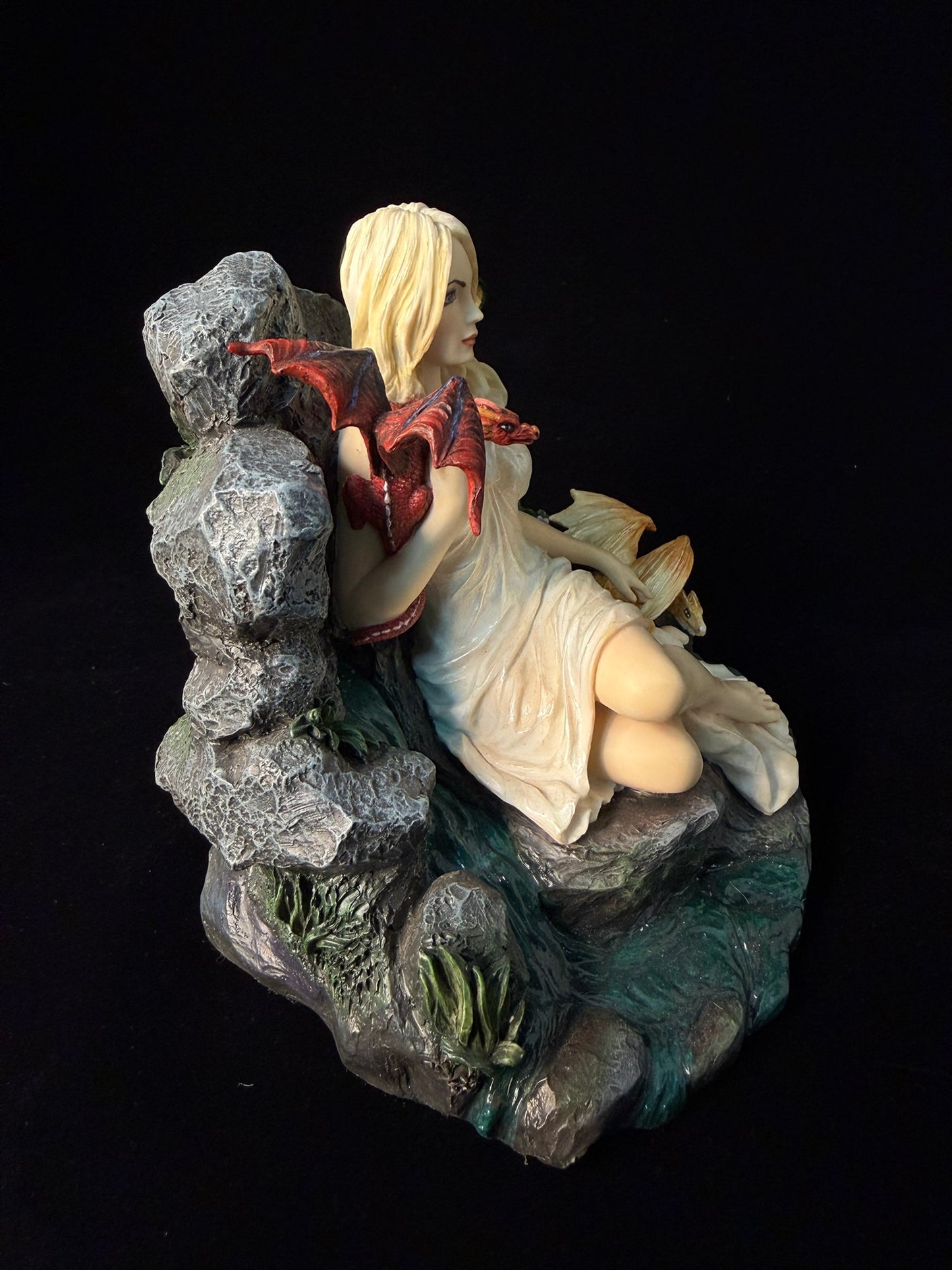 Ejderhalı Kadın Dekoratif Biblo Fantastik Figür 14 cm