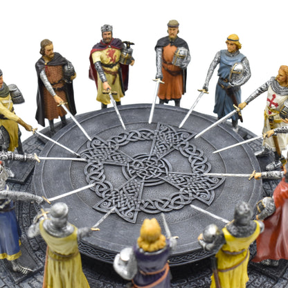 Veronese Design Kral Arthur ve 12 Şövalye Yuvarlak Masa Dekoratif Set 29,5 cm