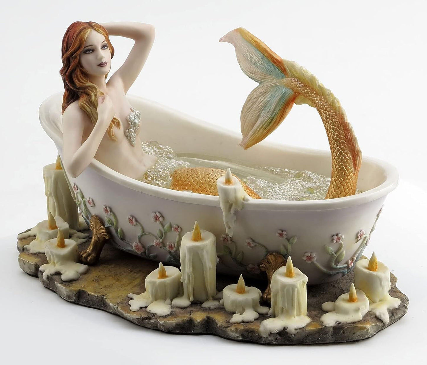 Denizkızı Küvet Dekoratif Biblo Cold Cast Resin 22 cm