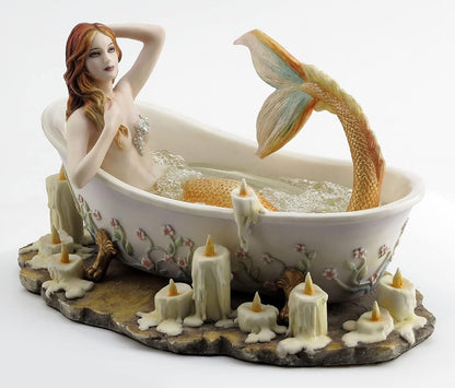 Denizkızı Küvet Dekoratif Biblo Cold Cast Resin 22 cm