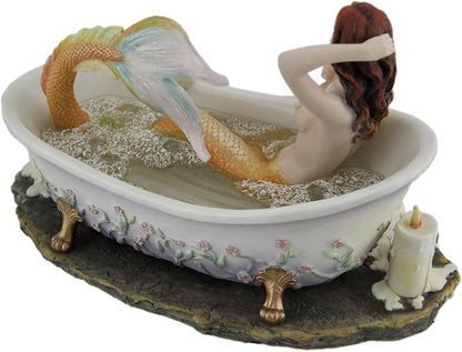 Denizkızı Küvet Dekoratif Biblo Cold Cast Resin 22 cm